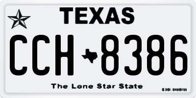 TX license plate CCH8386