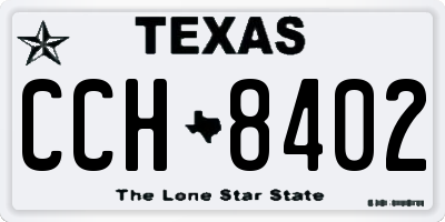 TX license plate CCH8402
