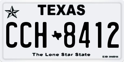 TX license plate CCH8412