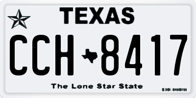 TX license plate CCH8417