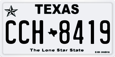 TX license plate CCH8419