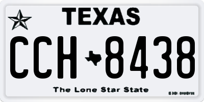 TX license plate CCH8438