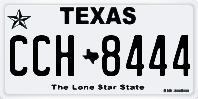 TX license plate CCH8444