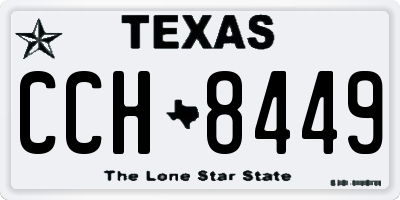 TX license plate CCH8449