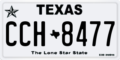 TX license plate CCH8477