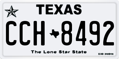 TX license plate CCH8492