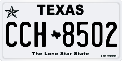 TX license plate CCH8502