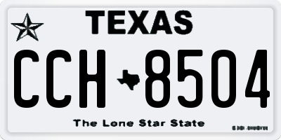 TX license plate CCH8504