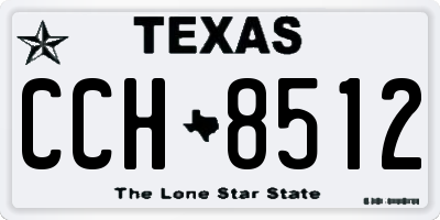 TX license plate CCH8512