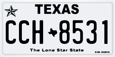 TX license plate CCH8531