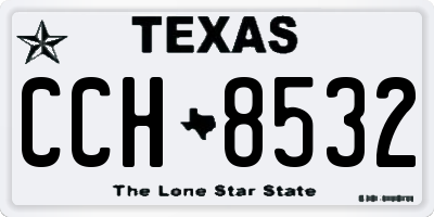 TX license plate CCH8532