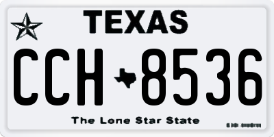 TX license plate CCH8536