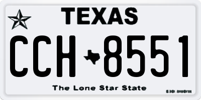 TX license plate CCH8551