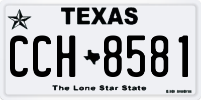 TX license plate CCH8581