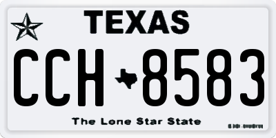 TX license plate CCH8583