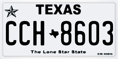 TX license plate CCH8603