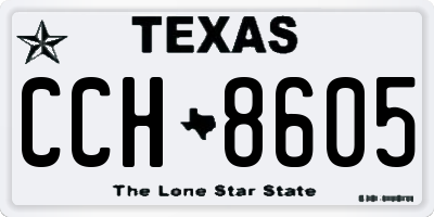 TX license plate CCH8605