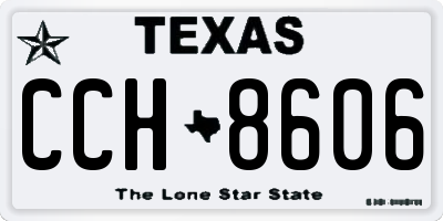 TX license plate CCH8606