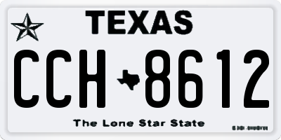TX license plate CCH8612