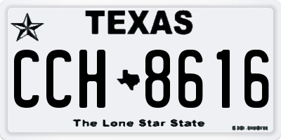 TX license plate CCH8616