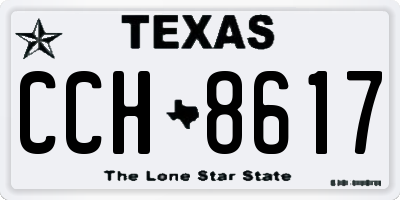 TX license plate CCH8617
