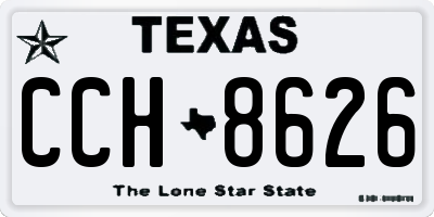TX license plate CCH8626
