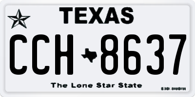 TX license plate CCH8637