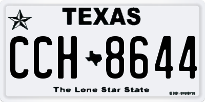 TX license plate CCH8644