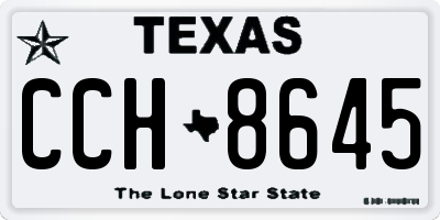 TX license plate CCH8645