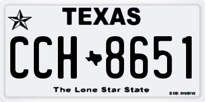 TX license plate CCH8651