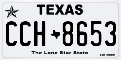 TX license plate CCH8653
