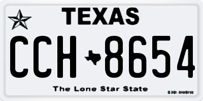 TX license plate CCH8654