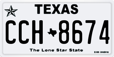 TX license plate CCH8674