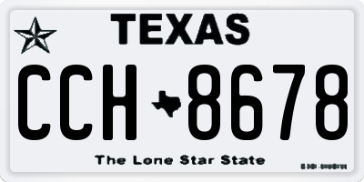 TX license plate CCH8678