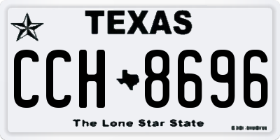 TX license plate CCH8696