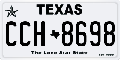 TX license plate CCH8698