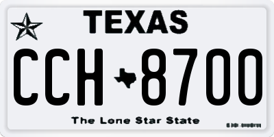 TX license plate CCH8700
