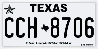 TX license plate CCH8706