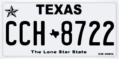 TX license plate CCH8722