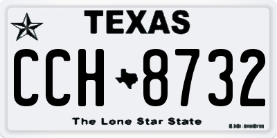 TX license plate CCH8732