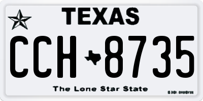 TX license plate CCH8735