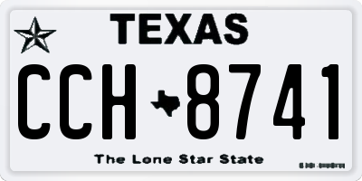 TX license plate CCH8741