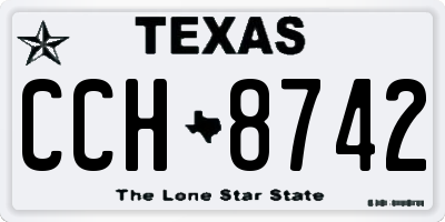 TX license plate CCH8742