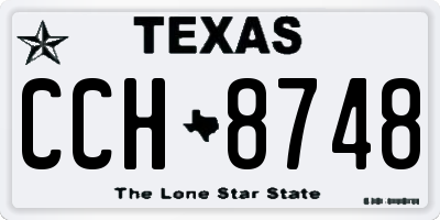 TX license plate CCH8748