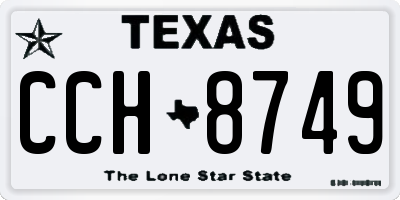 TX license plate CCH8749