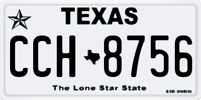 TX license plate CCH8756