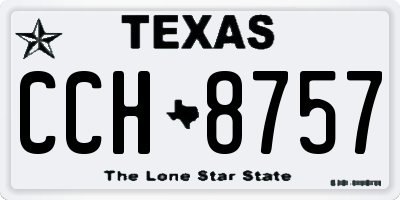 TX license plate CCH8757