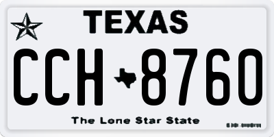 TX license plate CCH8760