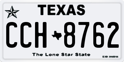 TX license plate CCH8762