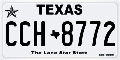 TX license plate CCH8772